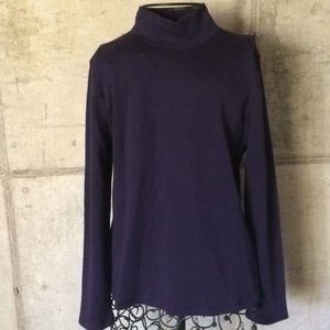 Purple turtle neck top St. John’s Bay Size P M